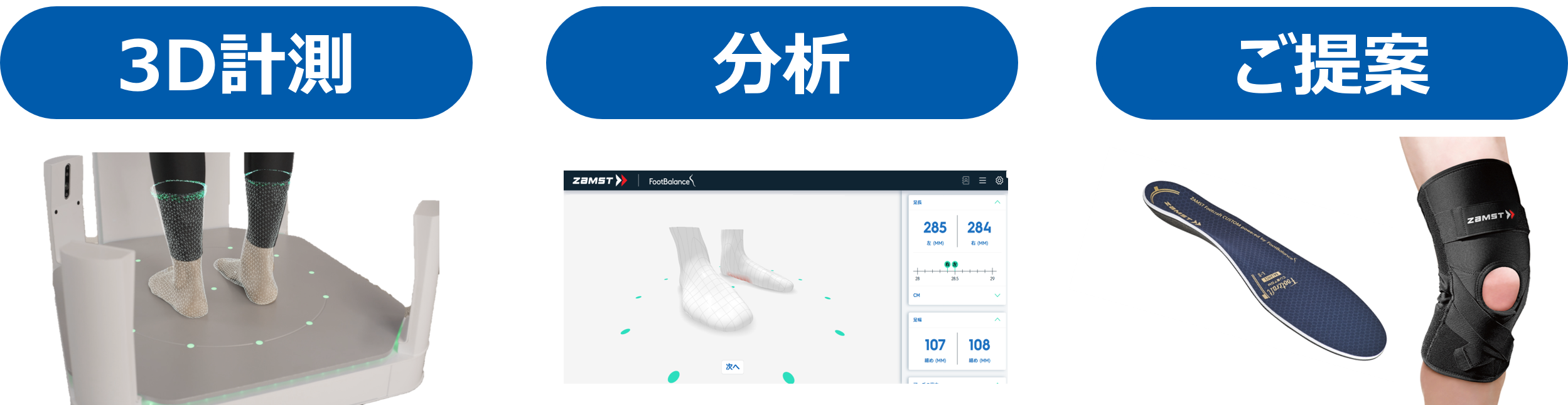 ザムストから3D足型計測サ ービス『 MyFootcraft 』提供開始